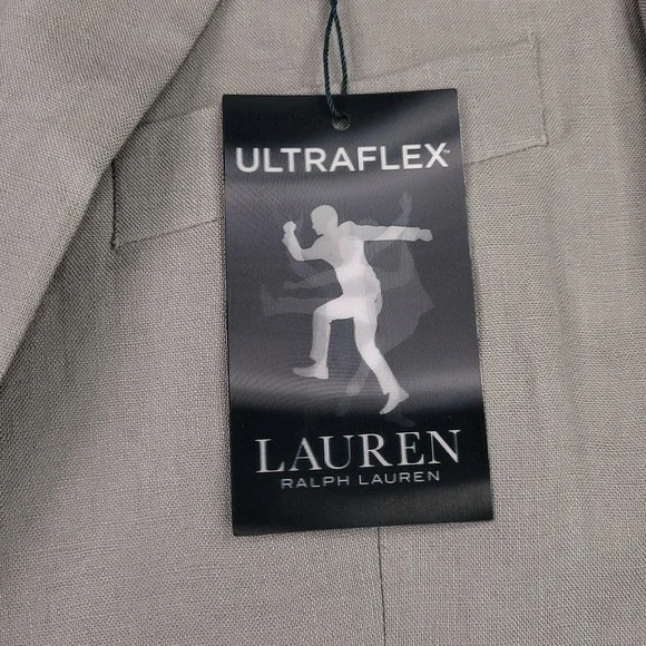 Lauren Ralph Lauren Blazer Mens 40L Ultraflex Linen Lassiter New Jacket - Picture 11 of 16